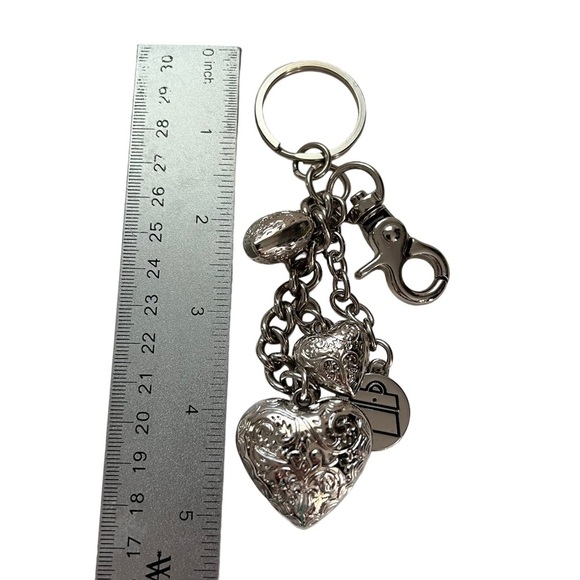 Kathy Van Zeeland Charm Keychain Silver Tone - Picture 6 of 8